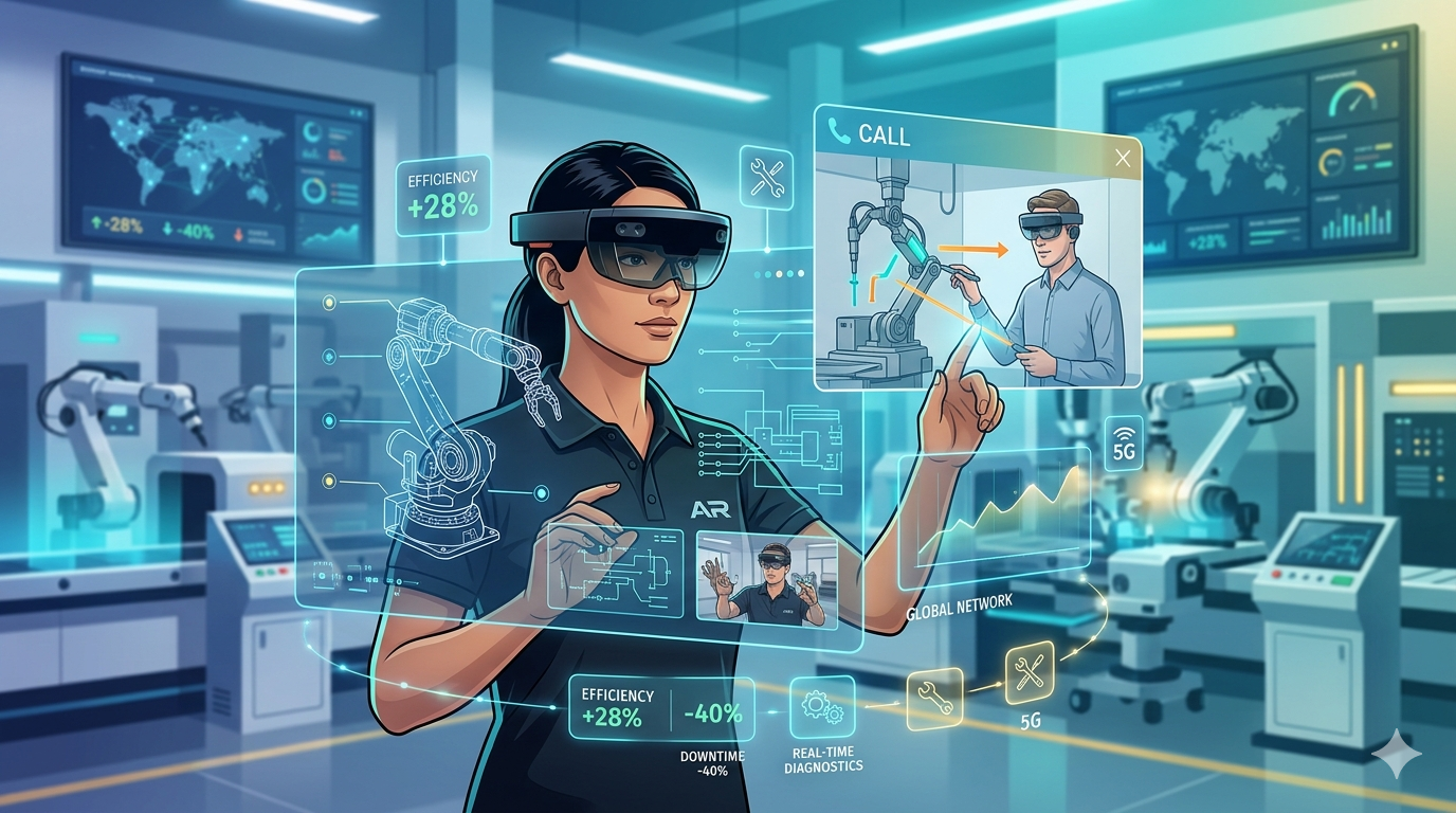 AR远程协助，AR远程专家指导，AR远程协助方案，AR眼镜，AR技术