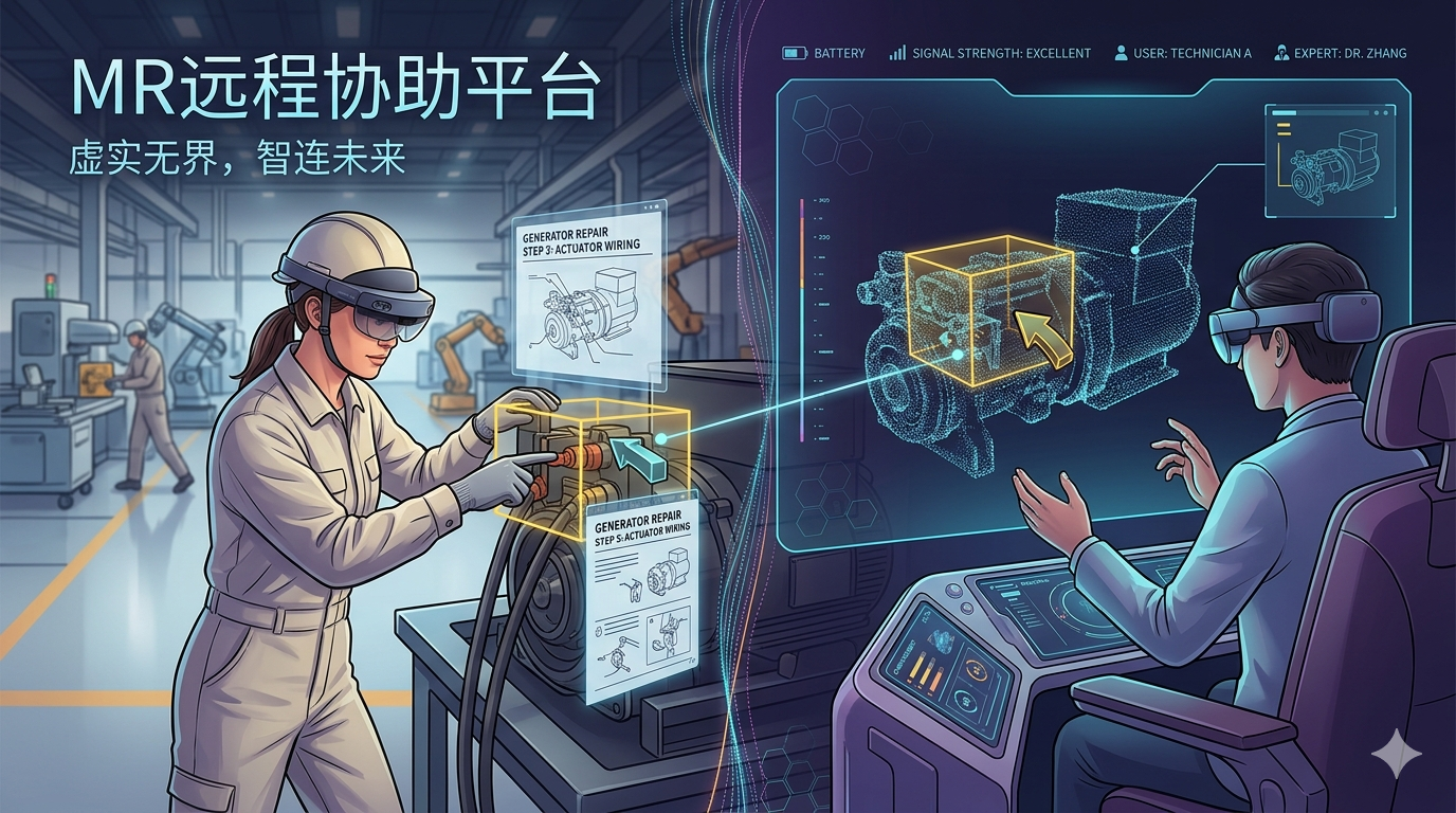 MR远程协助,MR远程协助平台,MR技术,MR眼镜