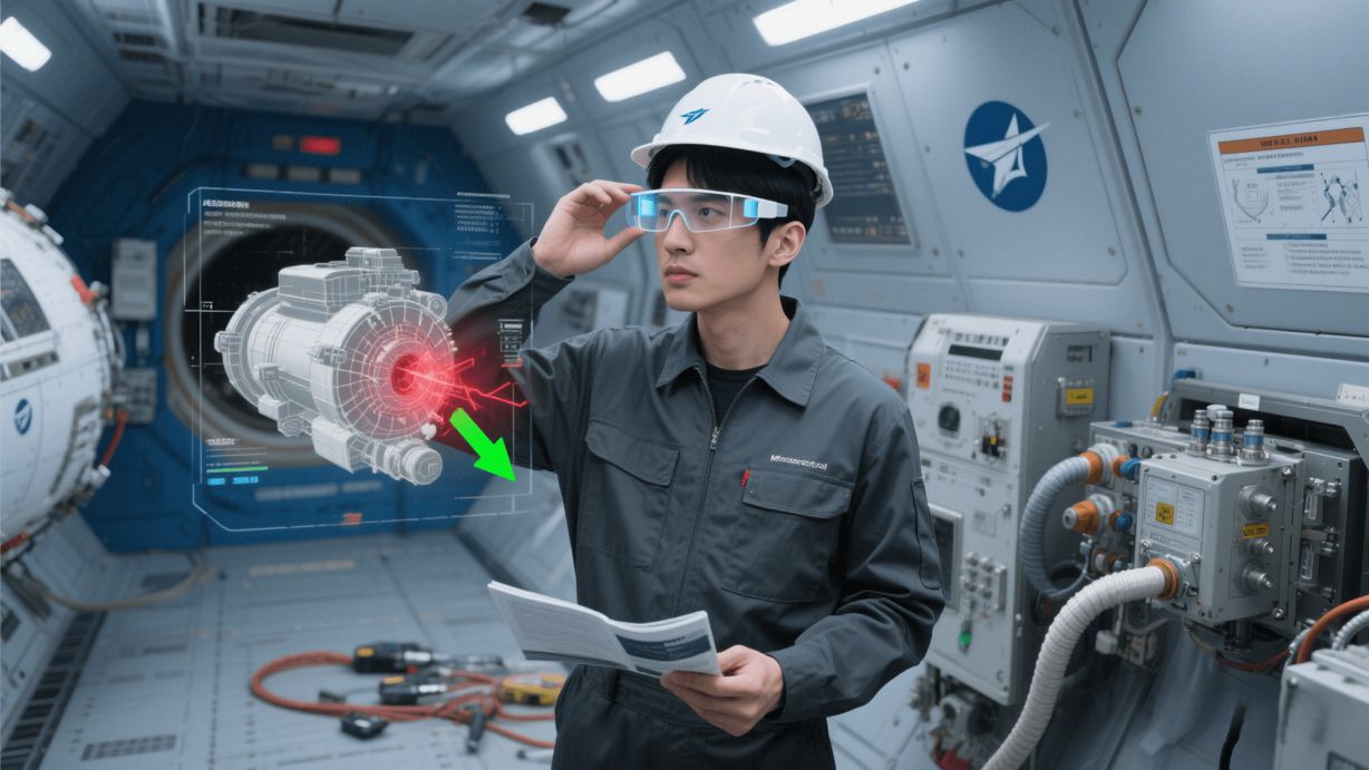 航天AR智能装配，AR培训指导，AR远程协助，AR巡检，多终端协同